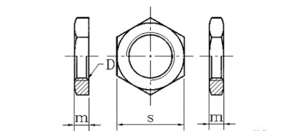 GB808特薄螺母结构图